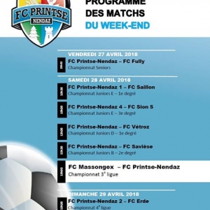 Tous les matchs du week-end au stade des Grangette...